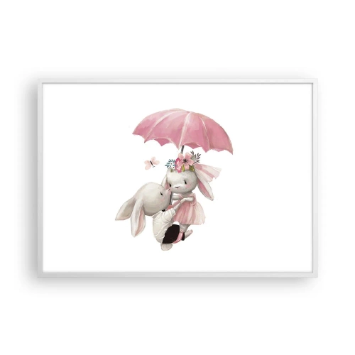 Póster en marco blanco - Esto es amor - 100x70 cm