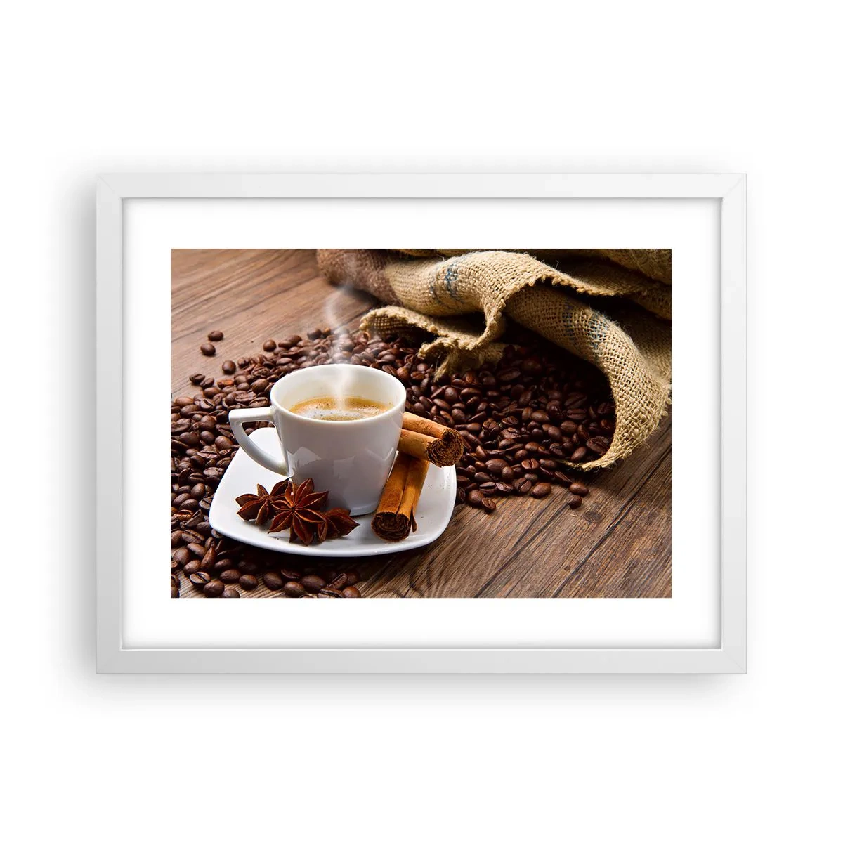 Póster en marco blanco - Sabor y aroma picante - 40x30 cm