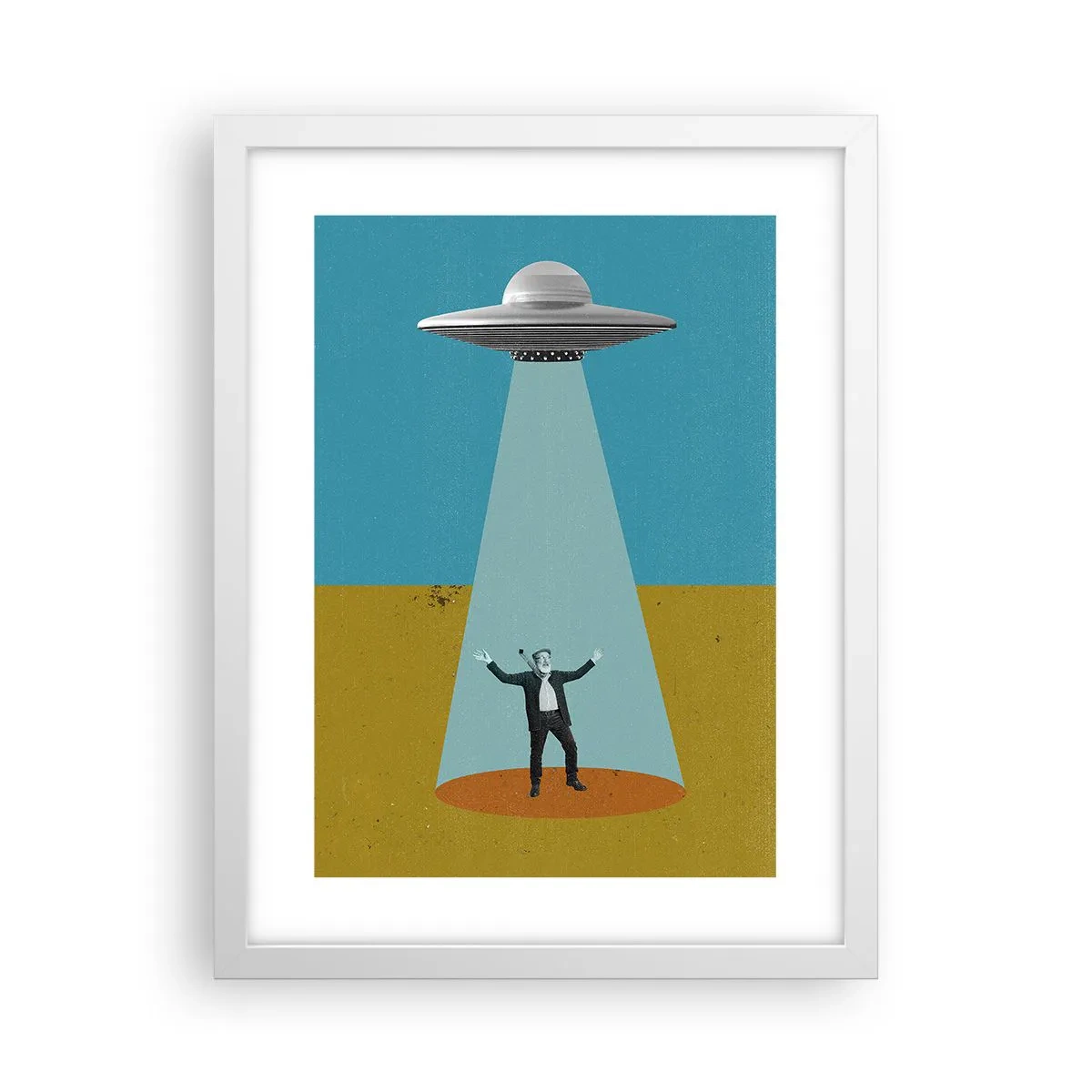 Póster en marco blanco - Un encuentro cercano - 30x40 cm