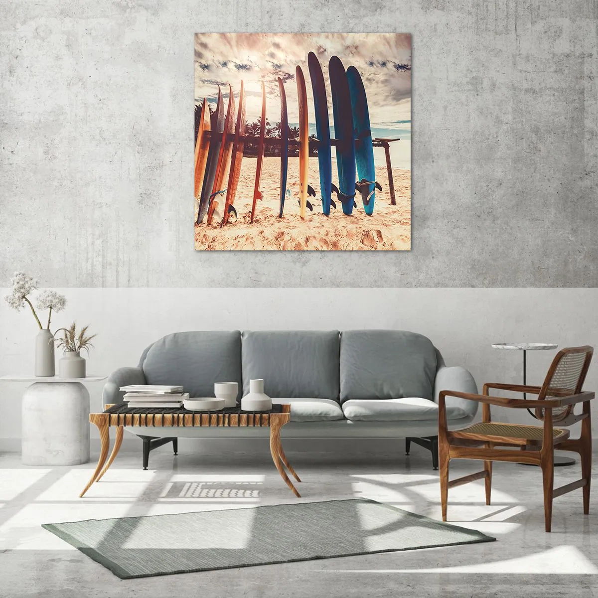 Cuadro sobre vidrio - Impresiones sobre Vidrio - Buenas noches, hasta mañana - 40x40 cm