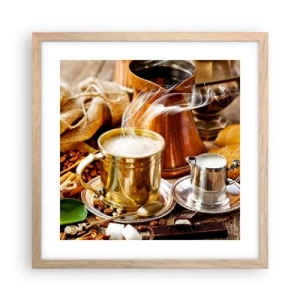 Póster en marco roble claro - Que tengas un buen día - 40x40 cm