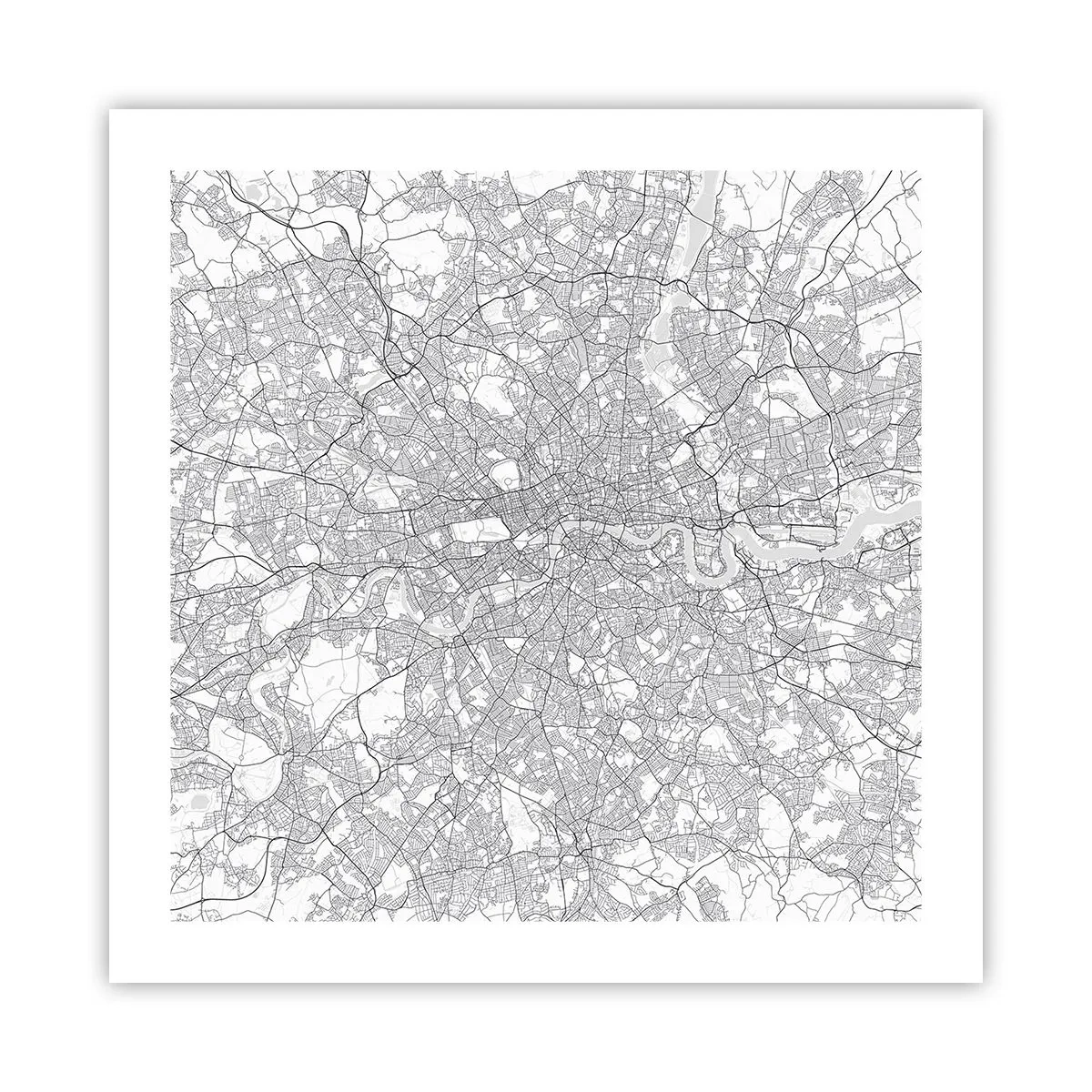 Póster - Un mapa del laberinto de Londres - 50x50 cm