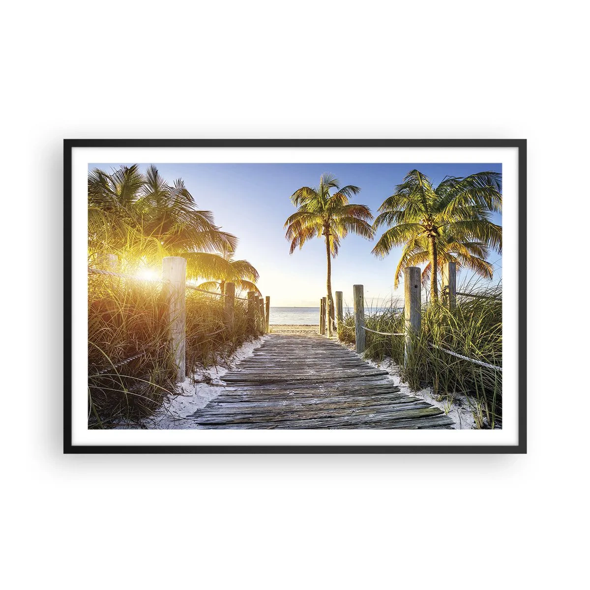 Póster en marco negro - Directo al paraíso - 91x61 cm