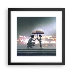 Póster en marco negro - Y todo está bien - 30x30 cm