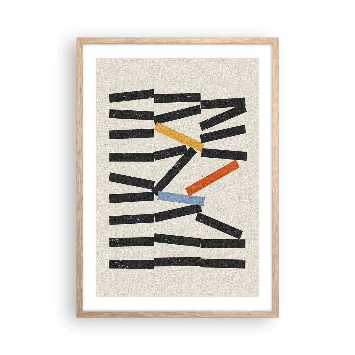 Póster en marco roble claro - Dominó - composición - 50x70 cm