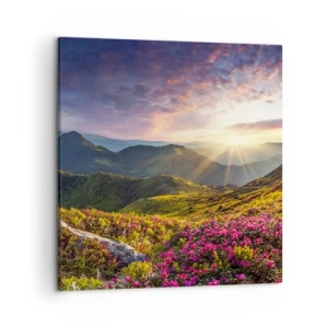 Cuadro sobre lienzo - Impresión de Imagen - La frescura de una mañana de montaña - 50x50 cm