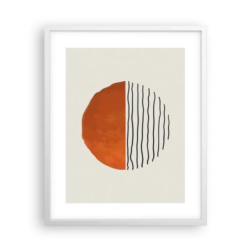 Póster en marco blanco - En un ambiente japonés - 40x50 cm