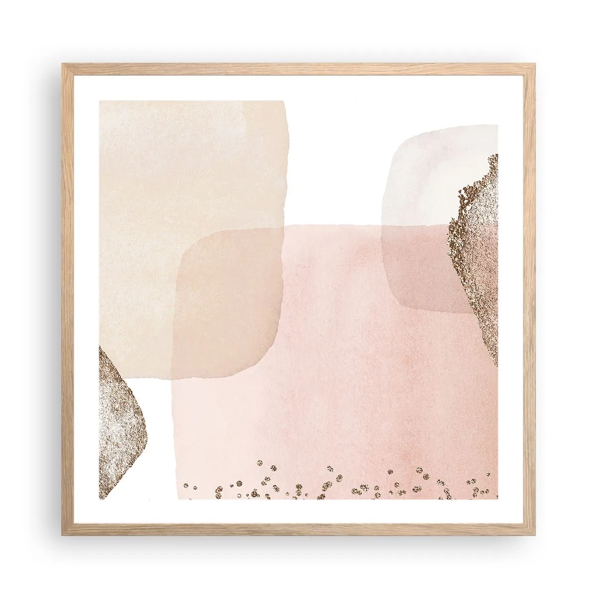 Póster en marco roble claro - Una mirada a través del color - 60x60 cm