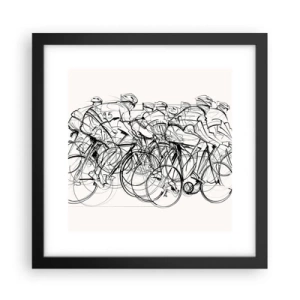 Póster en marco negro - Juntos como un equipo - 30x30 cm