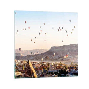 Cuadro sobre vidrio - Impresiones sobre Vidrio - Surcando los cielos - 70x70 cm