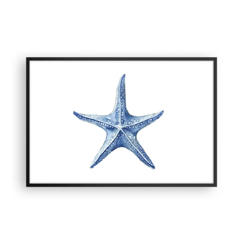Póster en marco negro - Estrella de mar - 91x61 cm