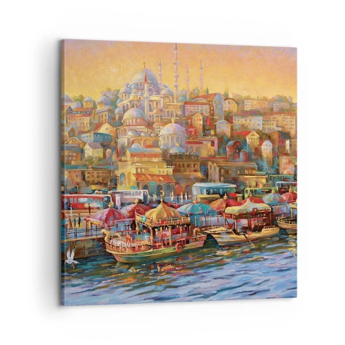 Cuadro sobre lienzo - Impresión de Imagen - Una historia en Estambul - 60x60 cm