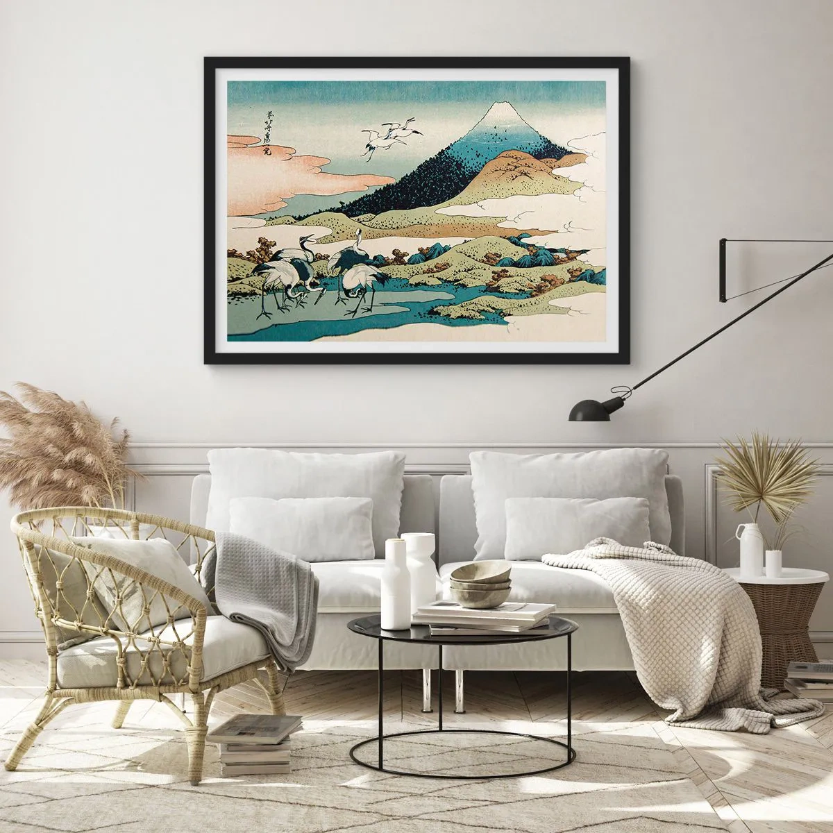 Póster en marco negro - Alma japonesa - 50x40 cm