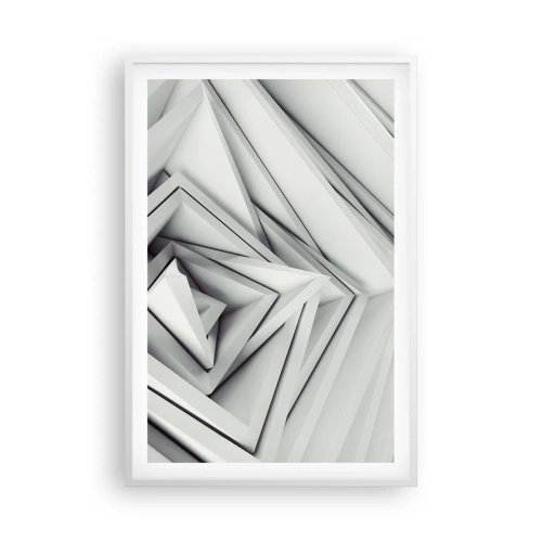 Póster en marco blanco - Ángulos afilados - 61x91 cm