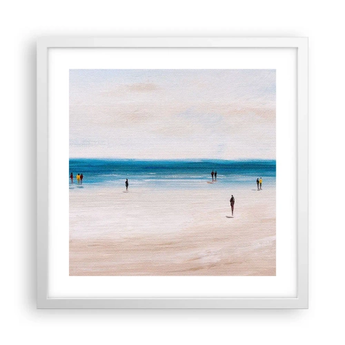 Póster en marco blanco - Necesidad natural - 40x40 cm