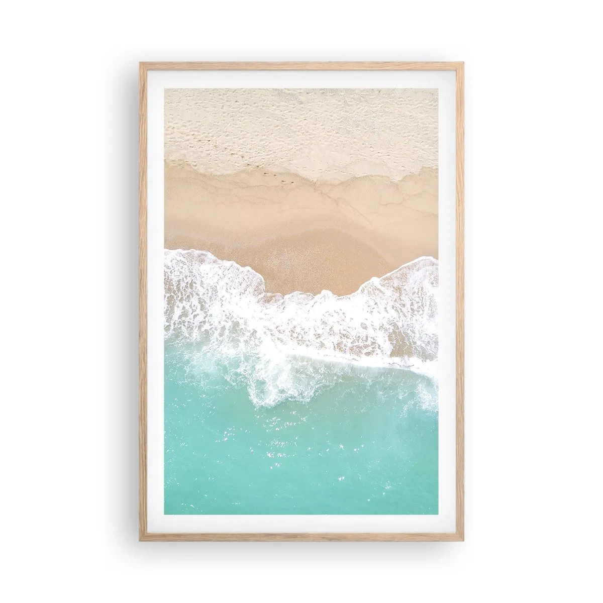Póster en marco roble claro - Un toque acariciador - 61x91 cm