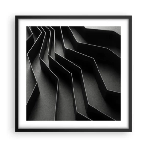 Póster en marco negro - Orden espacial - 50x50 cm