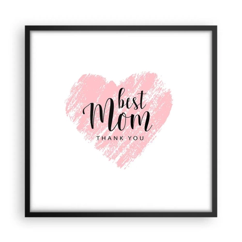 Póster en marco negro - En cualquier momento de tu vida - 50x50 cm