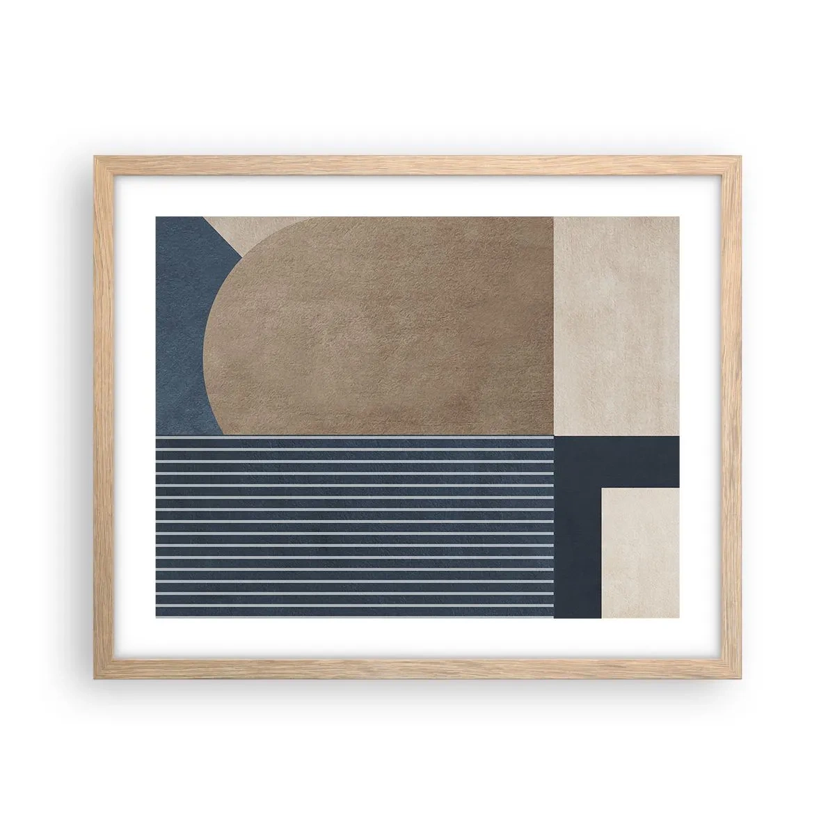 Póster en marco roble claro - Composición de sencillez y redondez - 50x40 cm