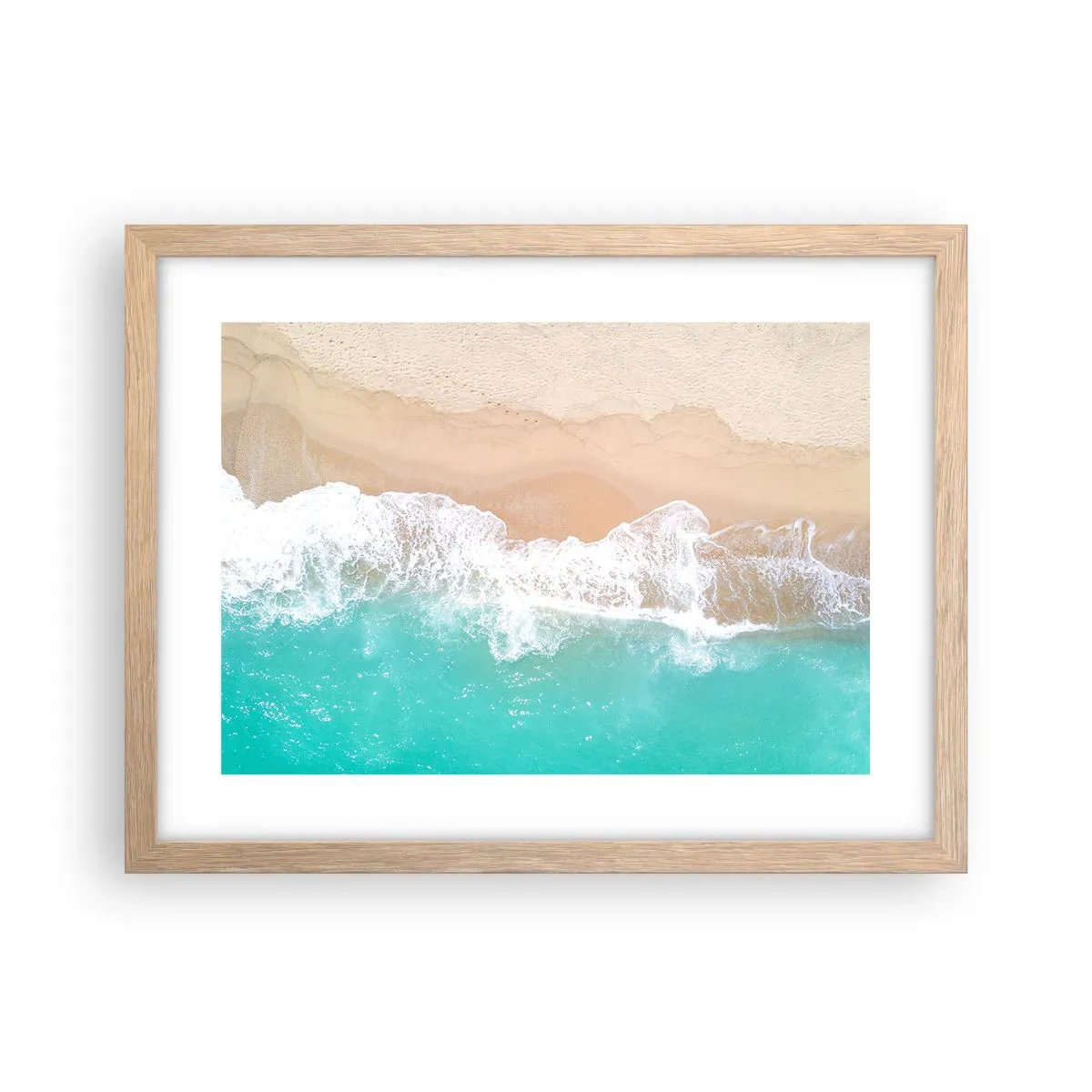 Póster en marco roble claro - Un toque acariciador - 40x30 cm