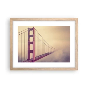 Póster en marco roble claro - Entre el cielo y la tierra - 40x30 cm