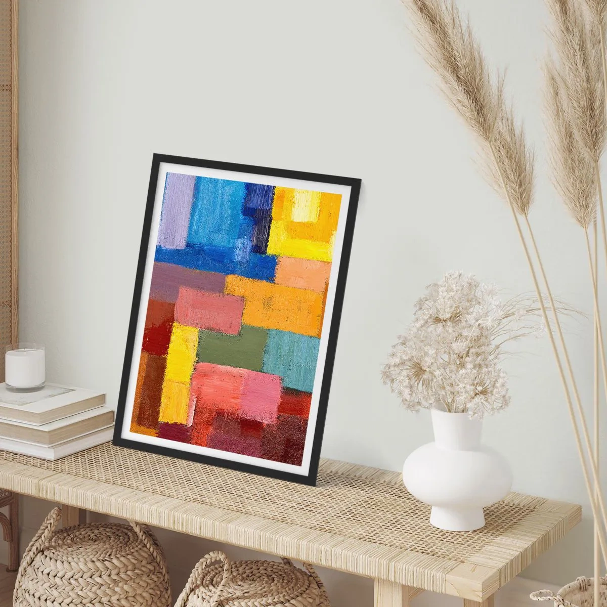 Póster en marco negro - Cada una diferente, todas coloridas - 70x100 cm