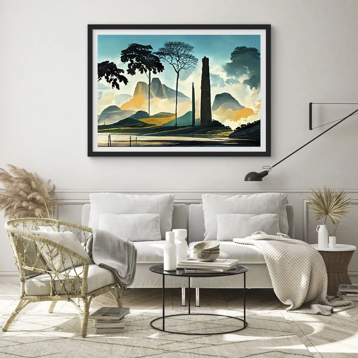 Póster en marco negro - Cada vez a más altitud - 40x30 cm