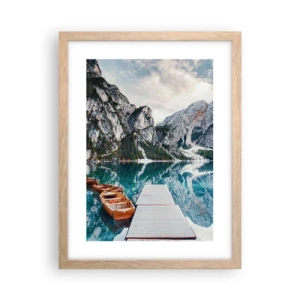 Póster en marco roble claro - Te mostraremos la fuente de la belleza - 30x40 cm