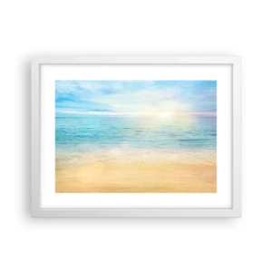 Póster en marco blanco - Gran cielo azul - 40x30 cm