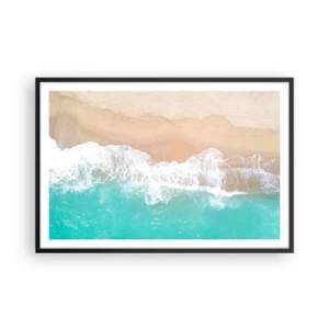 Póster en marco negro - Un toque acariciador - 91x61 cm