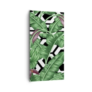 Cuadro sobre lienzo - Impresión de Imagen - Composición simétrica de la naturaleza - 65x120 cm