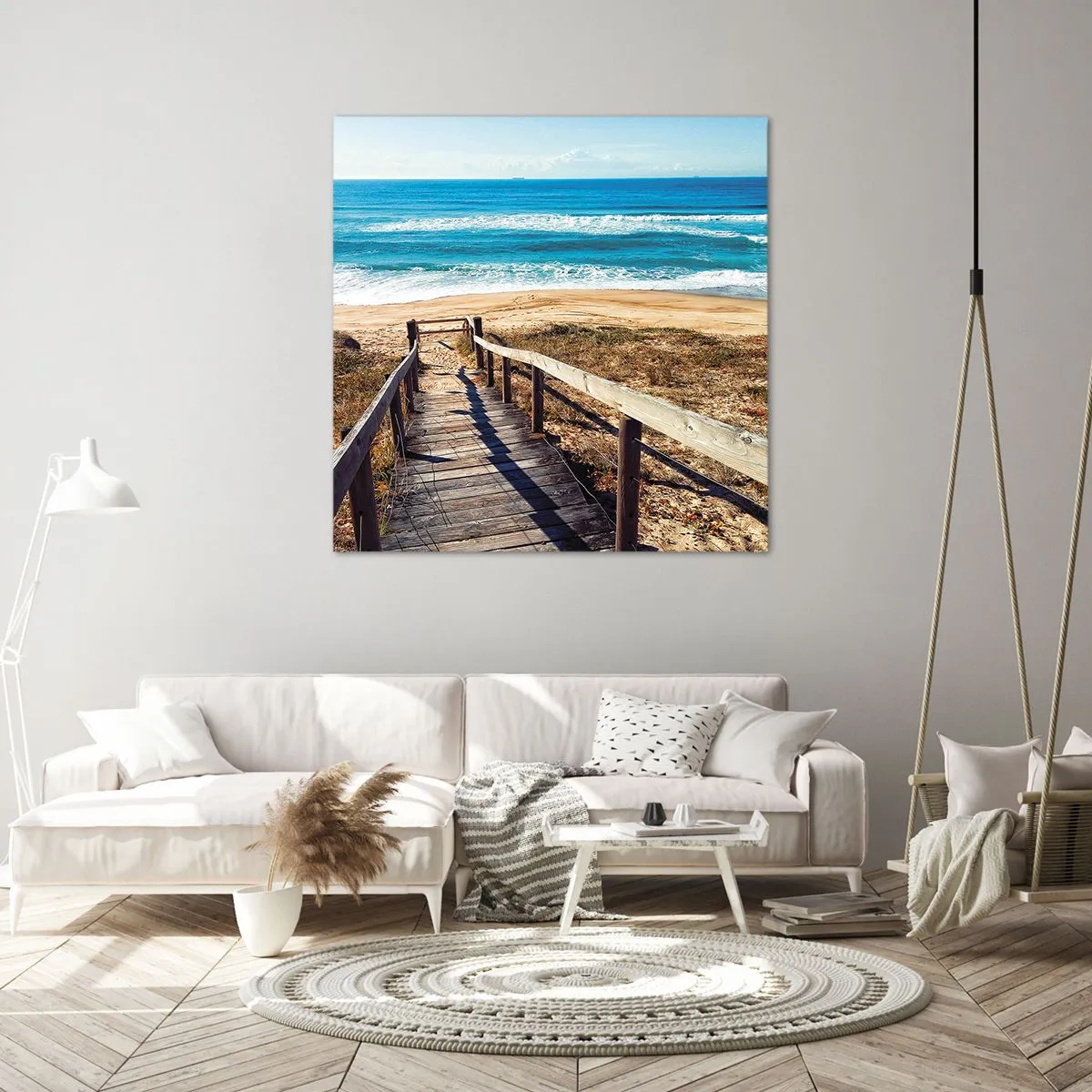 Cuadro sobre lienzo - Impresión de Imagen - ¡Corre! - 60x60 cm