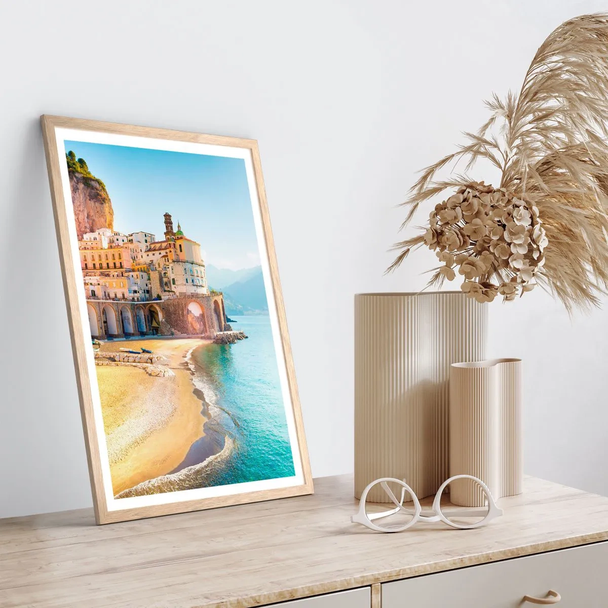 Póster en marco roble claro - Una ciudad extraordinaria - 70x100 cm