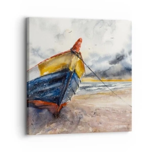 Cuadro sobre lienzo - Impresión de Imagen - Descansando en la orilla - 30x30 cm