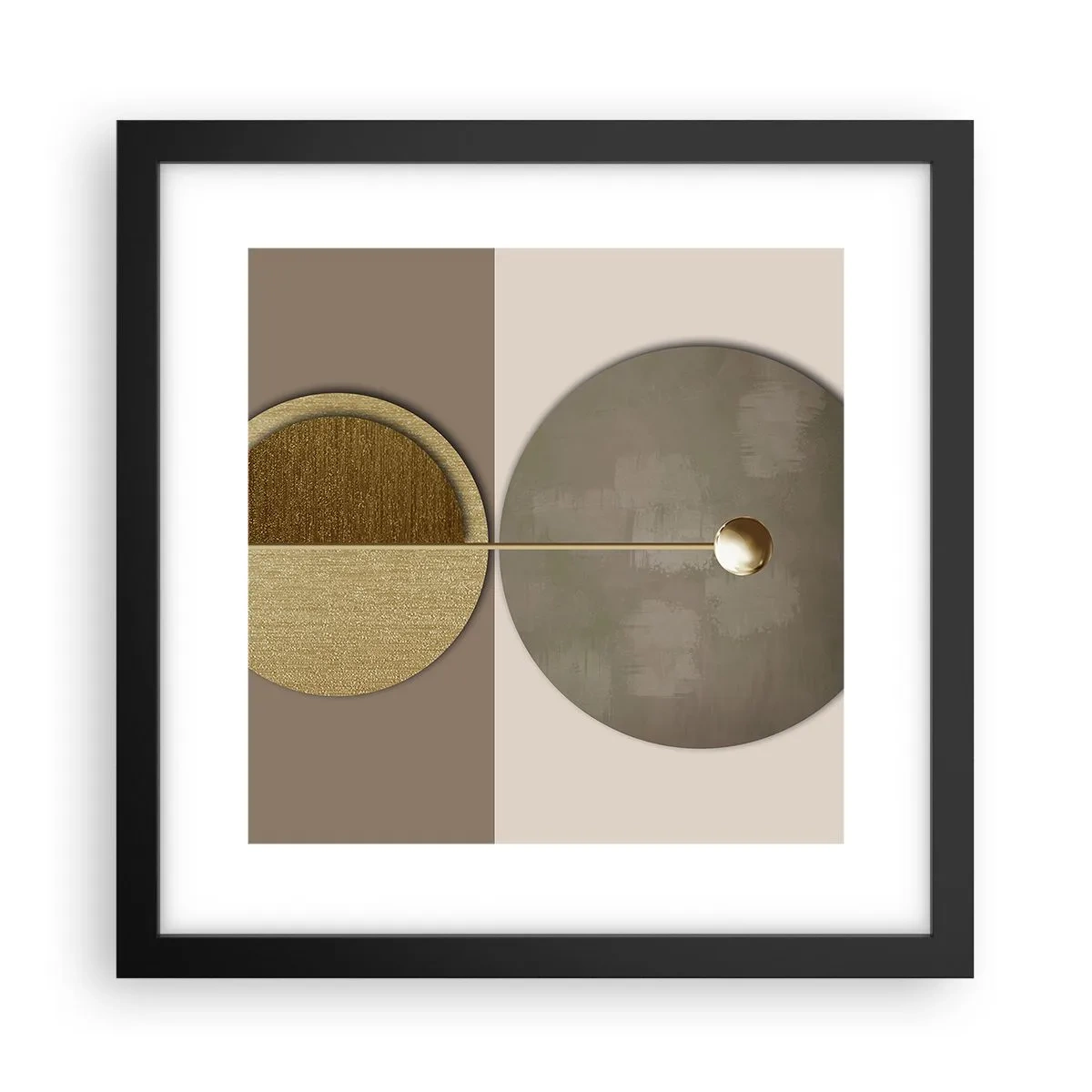 Póster en marco negro - Equilibrio perfecto - 30x30 cm