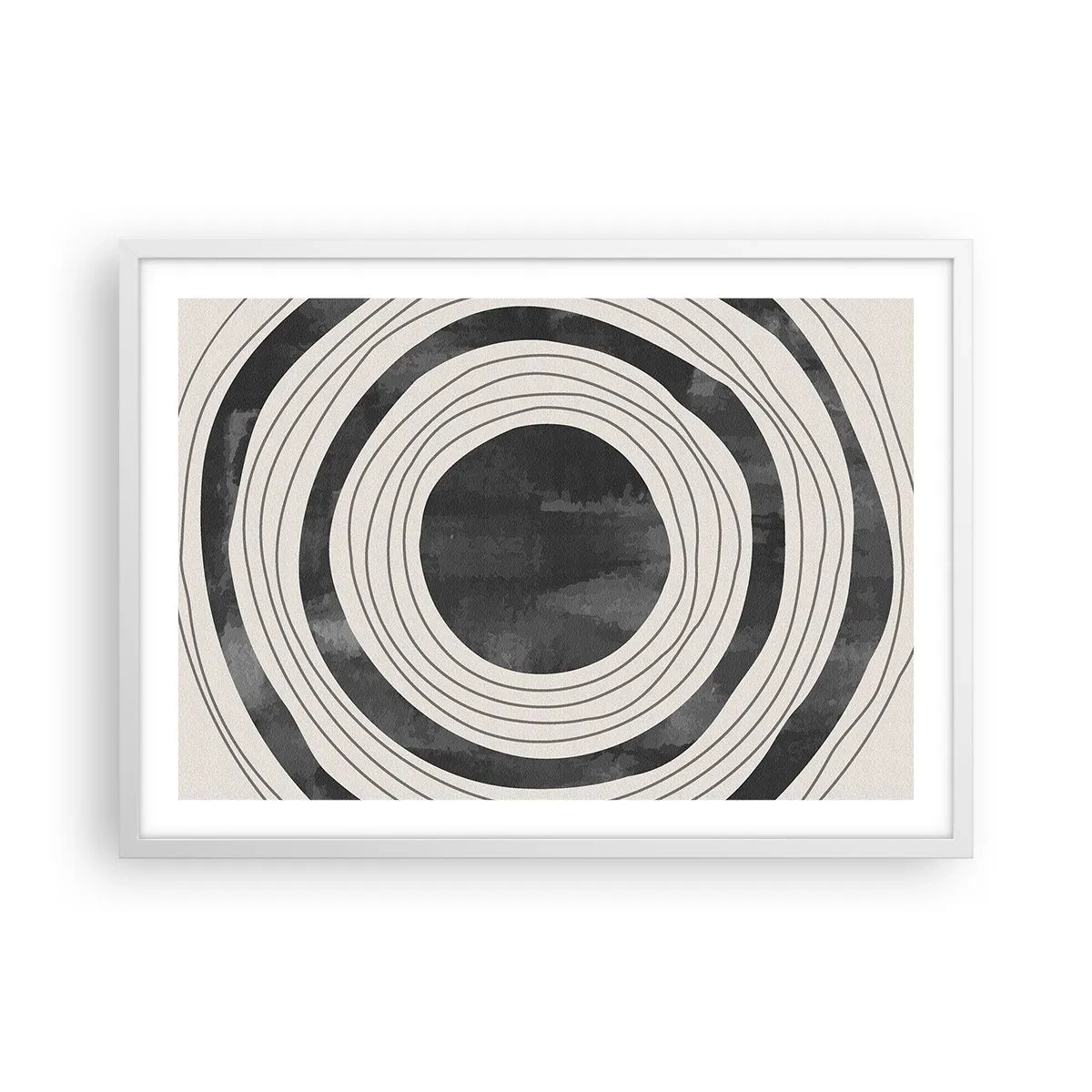 Póster en marco blanco - En el centro mismo - 70x50 cm