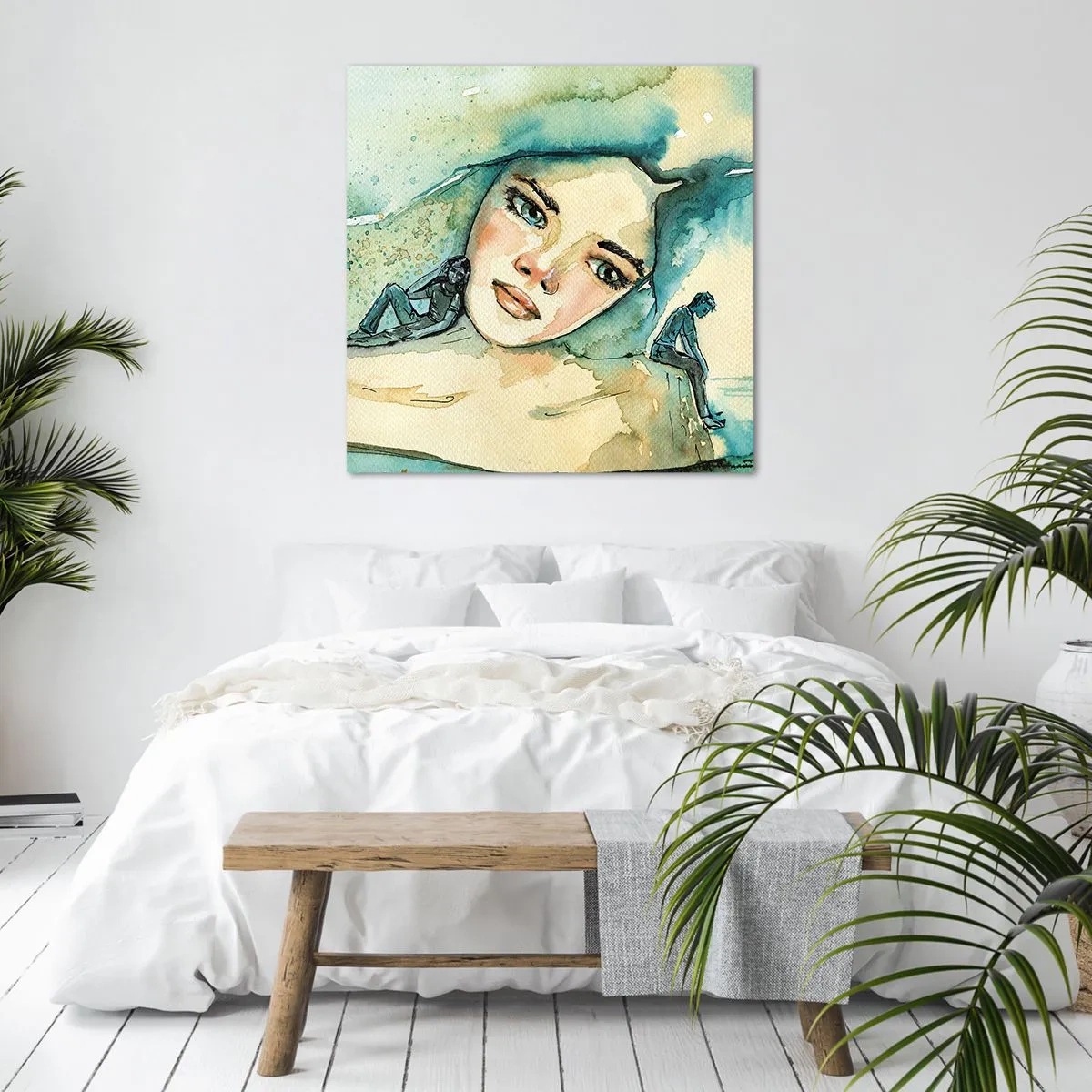 Cuadro sobre lienzo - Impresión de Imagen - ¿Soy azul? - 40x40 cm
