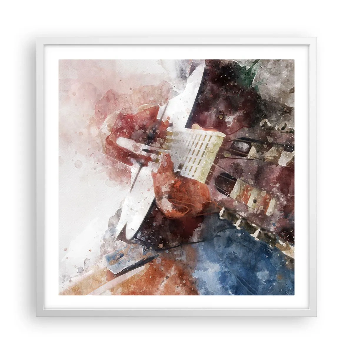 Póster en marco blanco - ¿Y qué opinas? - 60x60 cm