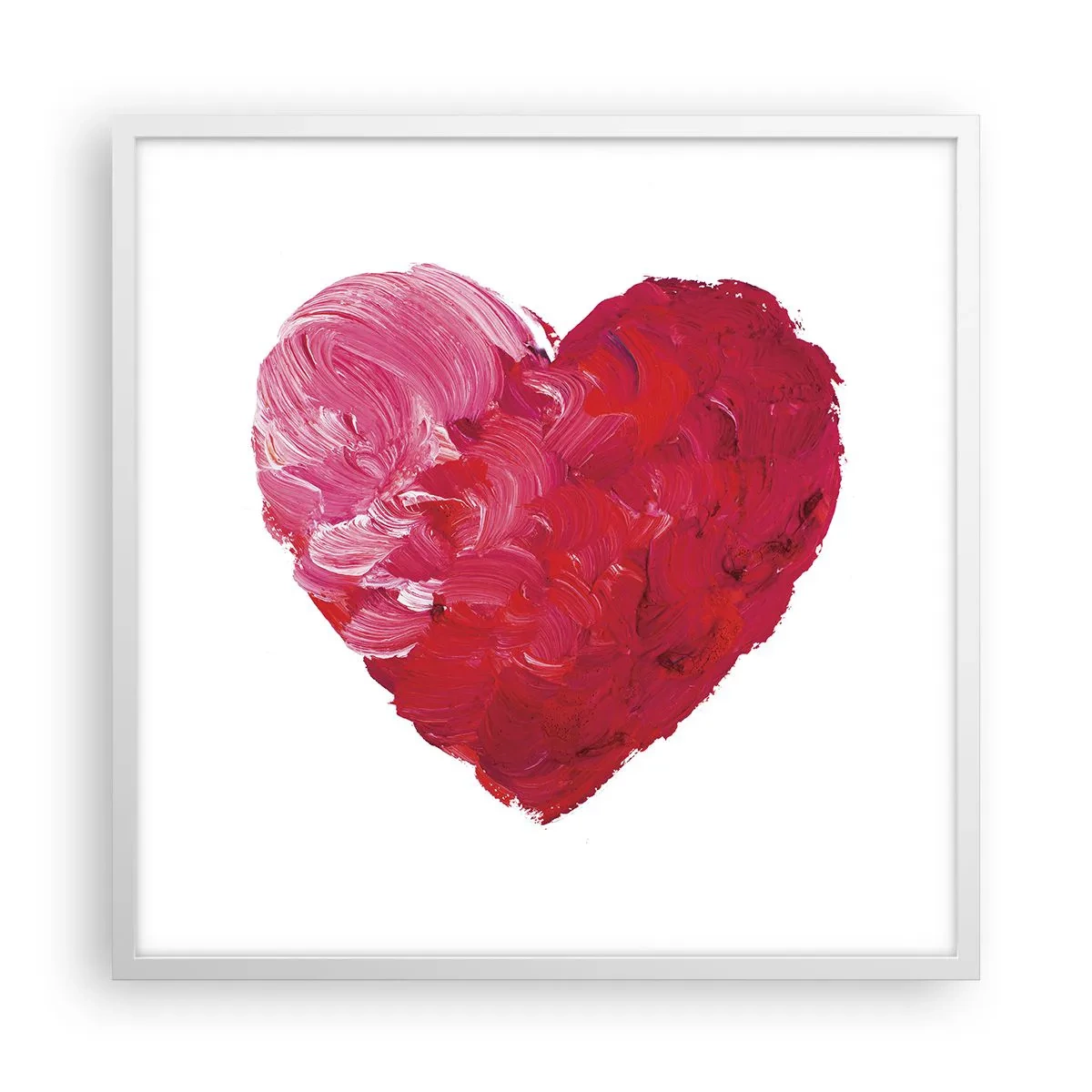 Póster en marco blanco - All you need is love - 60x60 cm