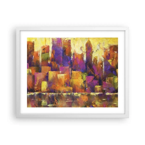 Póster en marco blanco - Composición metropolitana - 50x40 cm
