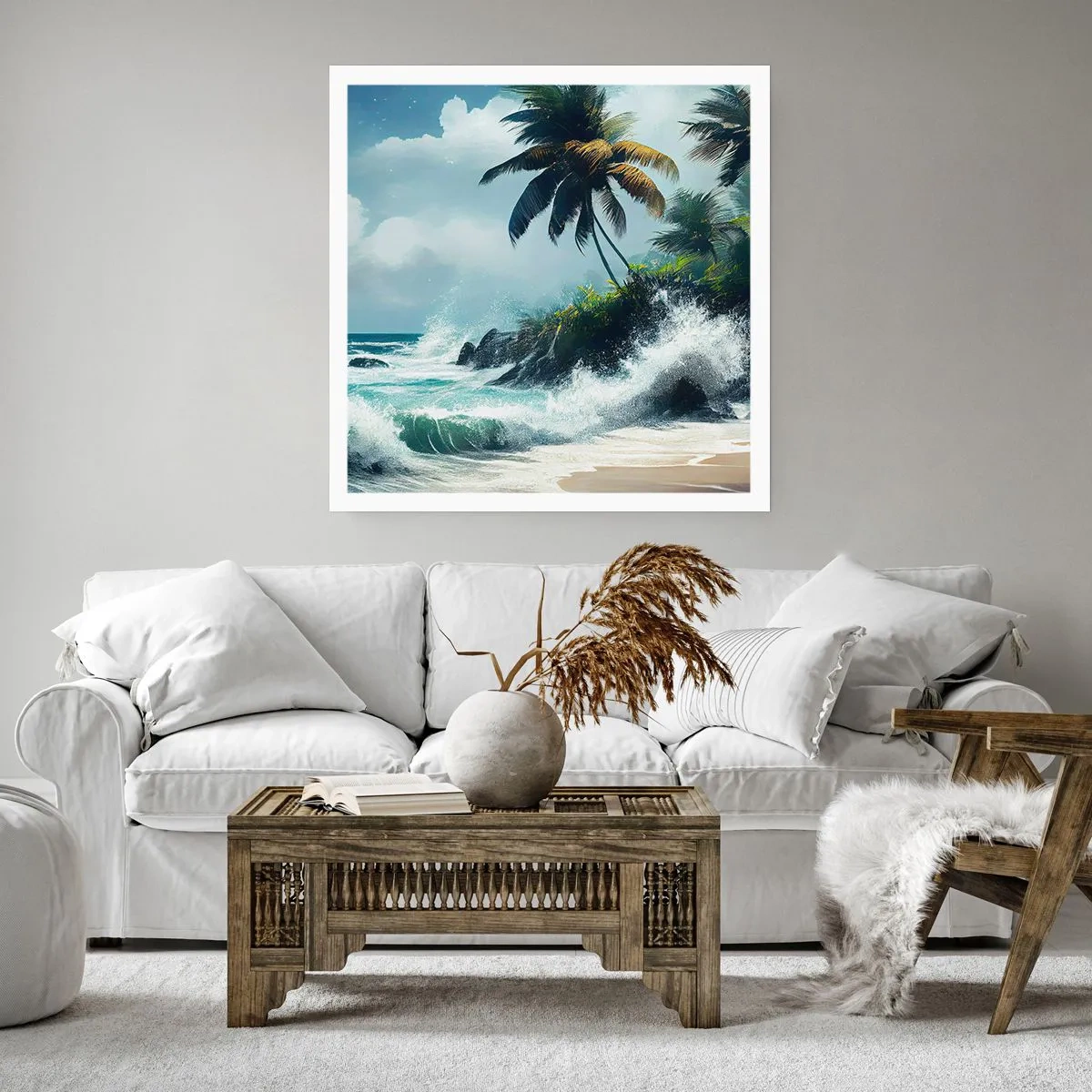 Póster - En una costa tropical - 40x40 cm
