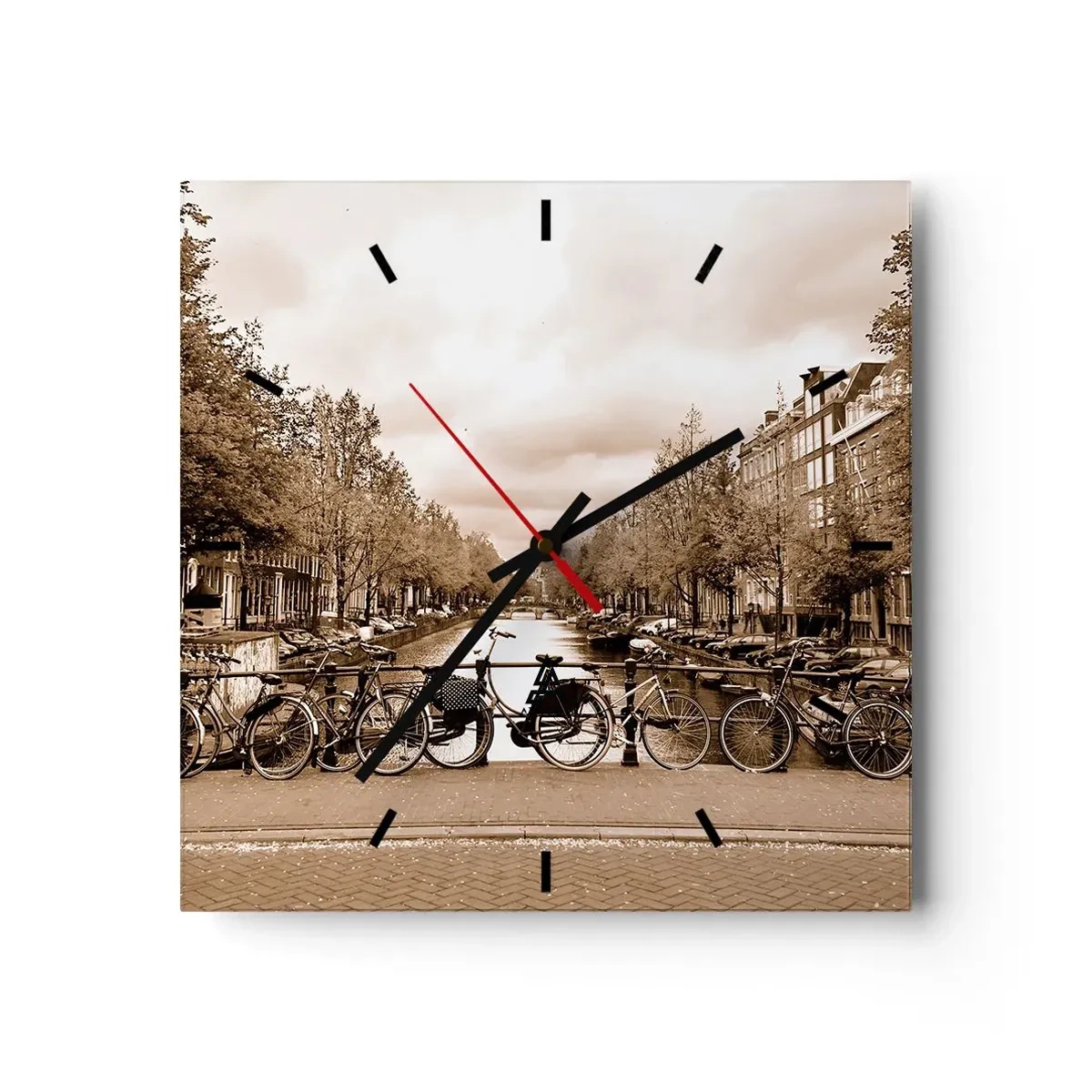 Reloj de pared - Reloj de vidrio - Holanda solo hay una - 40x40 cm