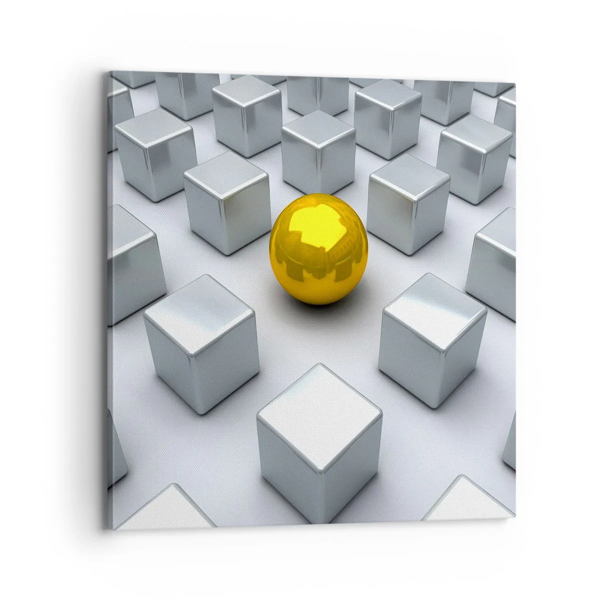 Cuadro sobre lienzo - Impresión de Imagen - ¿Por qué yo? Composición geométrica - 70x70 cm