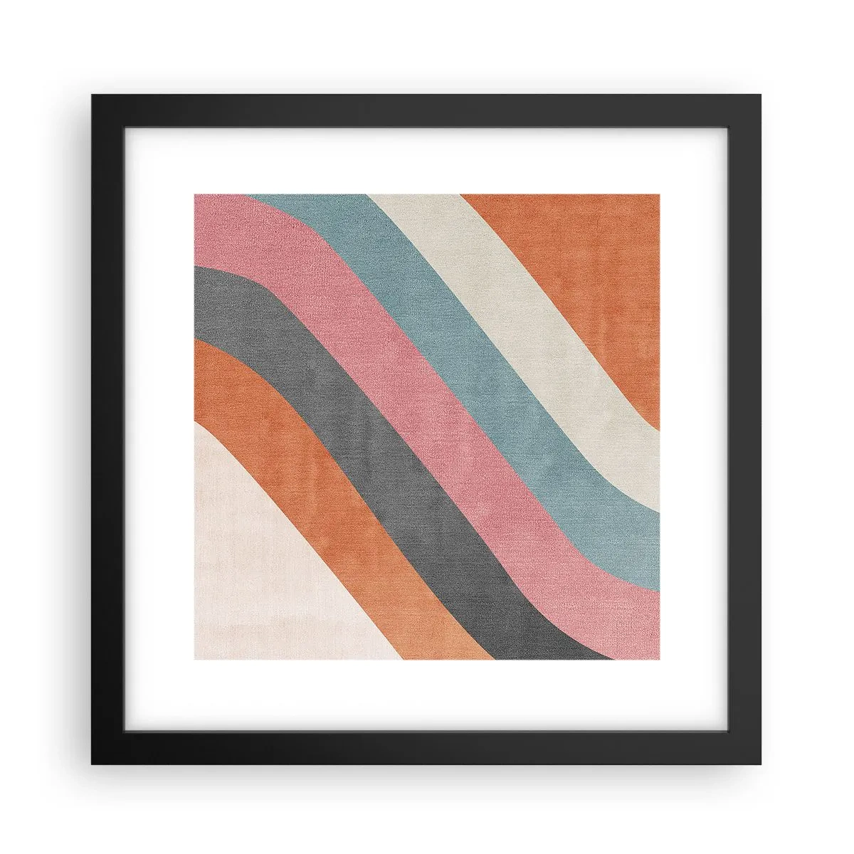 Póster en marco negro - Composición diagonal - movimiento - 30x30 cm