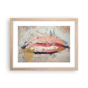 Póster en marco roble claro - Despierta los sentidos - 40x30 cm