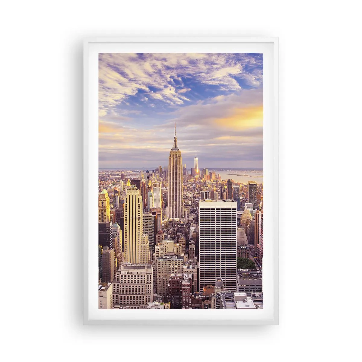 Póster en marco blanco - Alcanzar las nubes - 61x91 cm