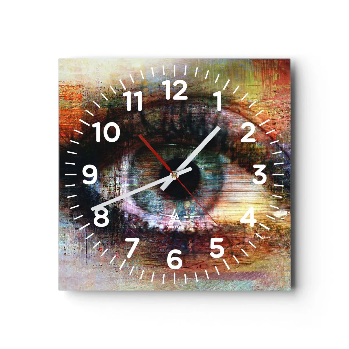 Reloj de pared - Reloj de vidrio - Puedes mirar en el alma - 30x30 cm