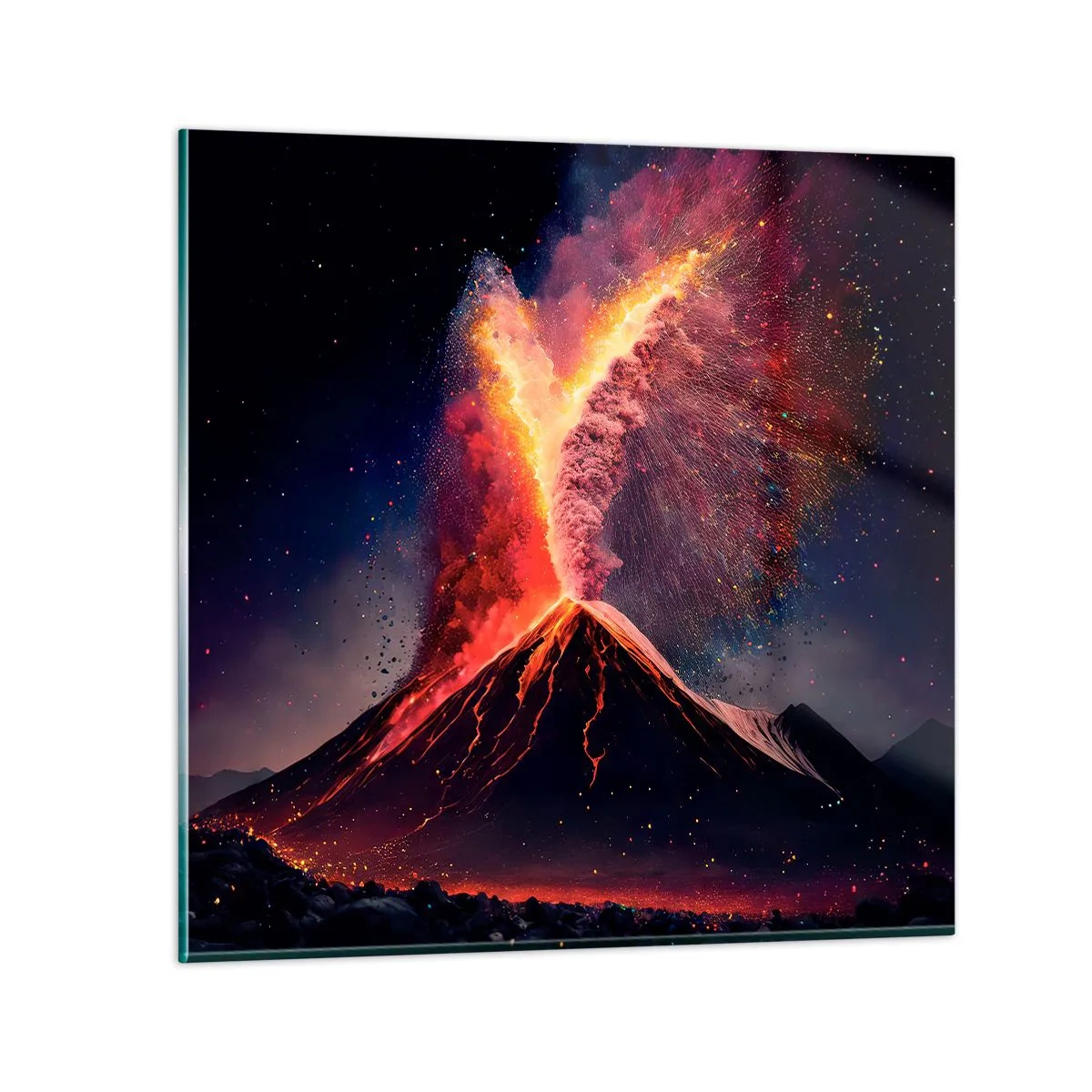 Cuadro sobre vidrio - Impresiones sobre Vidrio - Belleza y horror - 70x70 cm