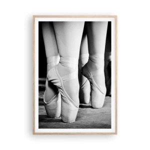 Póster en marco roble claro - En conjunto y al unísono - 70x100 cm