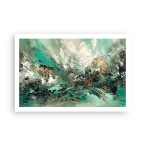 Póster - Hervor negro esmeralda - 91x61 cm